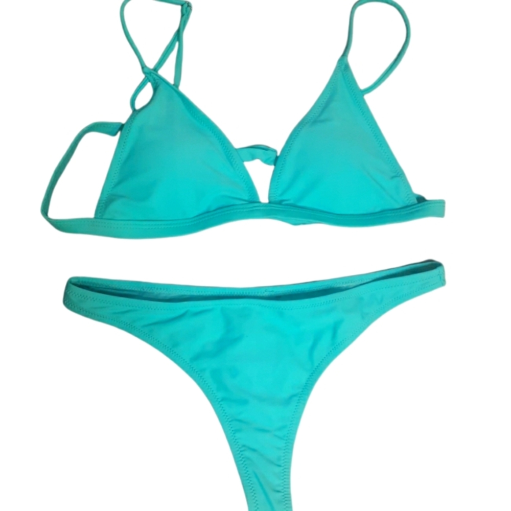 Fashion Nova green mint thong bikini NWT size L